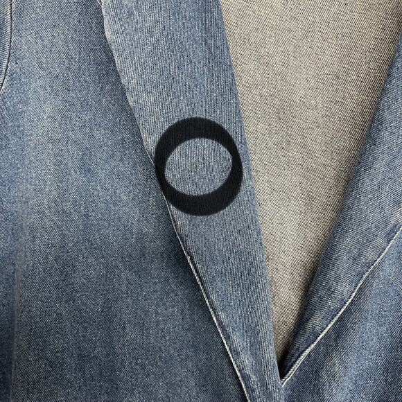 Lisa Josephs Vintage Longline Cotton Retro Oversized Denim Jean Jacket Pockets - Picture 3 of 10